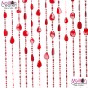 rideau portière décoratif rouge