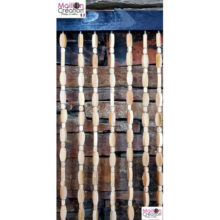 rideau de porte perle de bois