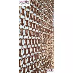 rideau de porte en chainette aluminium marron