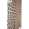 rideau de porte en chainette aluminium marron