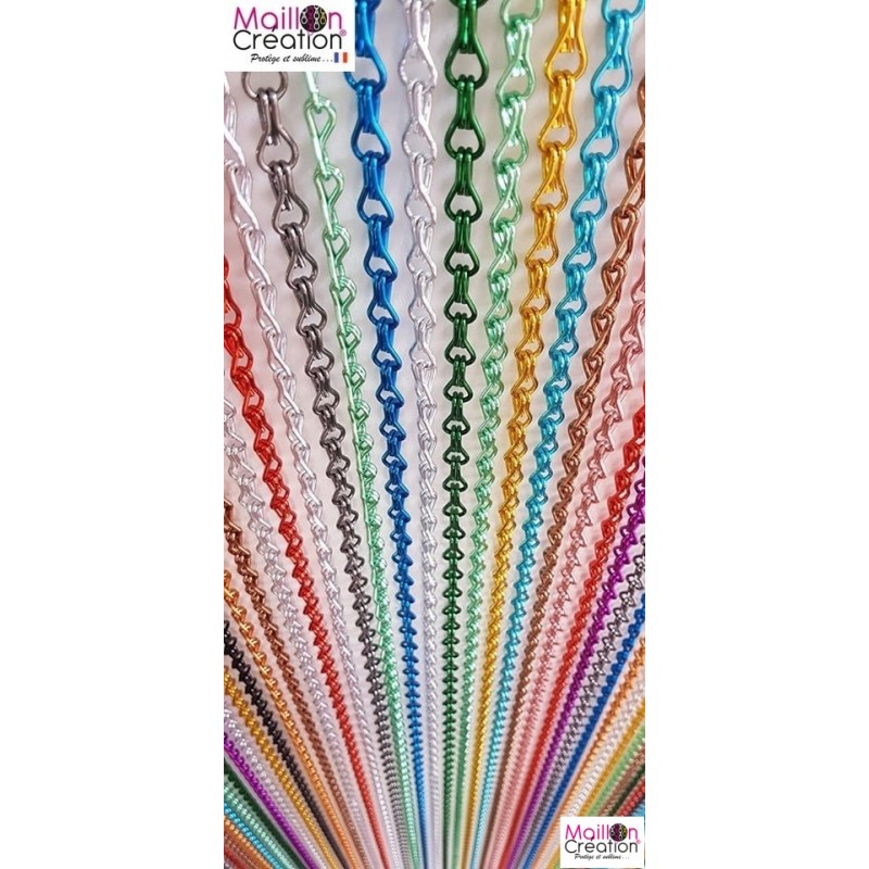 Rideau de porte en chaîne alu multicolore Rideau de porte en chaîne alu multicolore