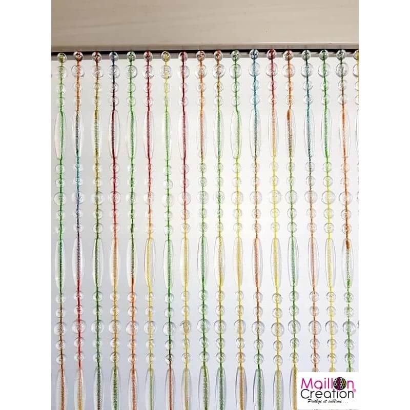 Rideau perle multicolore en plastique Large choix de rideau perlé