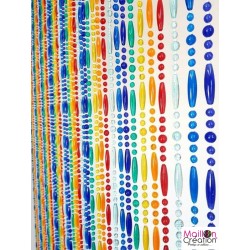 Multicolored bead curtain