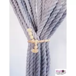 gray rope door curtain
