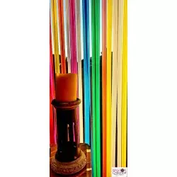 Rideau de porte en lanières multicolores