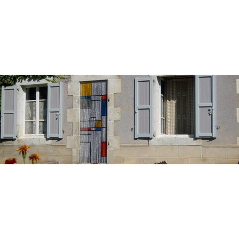Rideau De Porte Anti-Insectes Ultra-Résistant Crème – 80 Cm Largeur Standard UK – Barres Et Bandes Épaisses 285 Microns