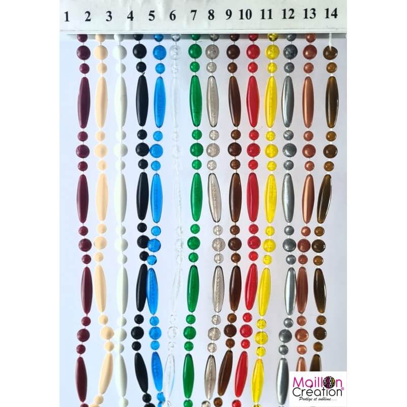 rideaux de porte en lanières perles pvc