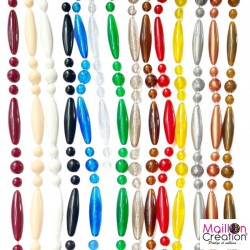 rideaux de porte lanières de perles, choix des couleurs