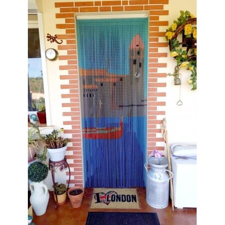 rideau MC en chaîne avec dessin Collioure