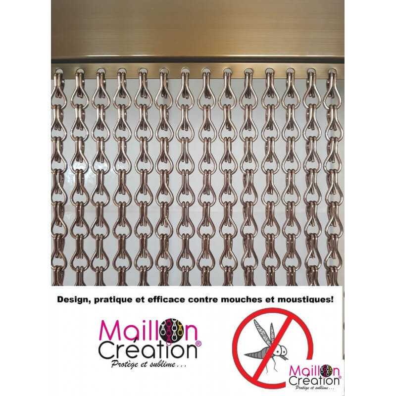 rideau chainette alu marron