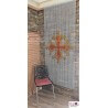 moustiquaire en chaîne alu avec dessin Croix occitane