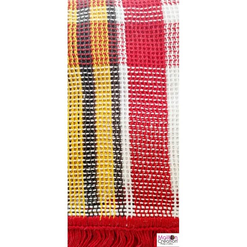 rideau de porte marseillais coton multicolore rouge