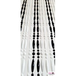 rideau perlé blanche et noire