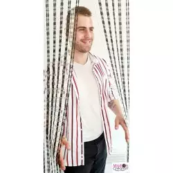 rideau perle Céret blanche et noire