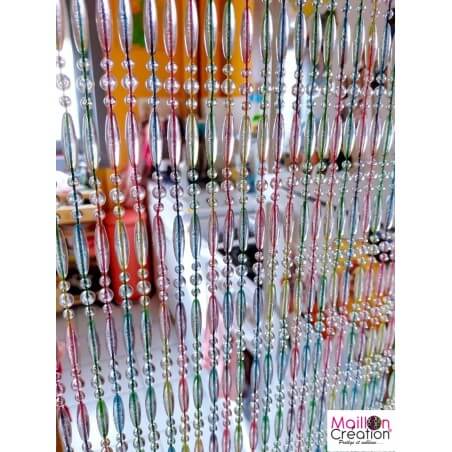 rideau perles multicolore