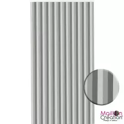 rideau lanière plastique gris et blanc