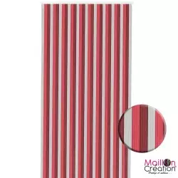 burgundy, gray and pink plastic strip curtain