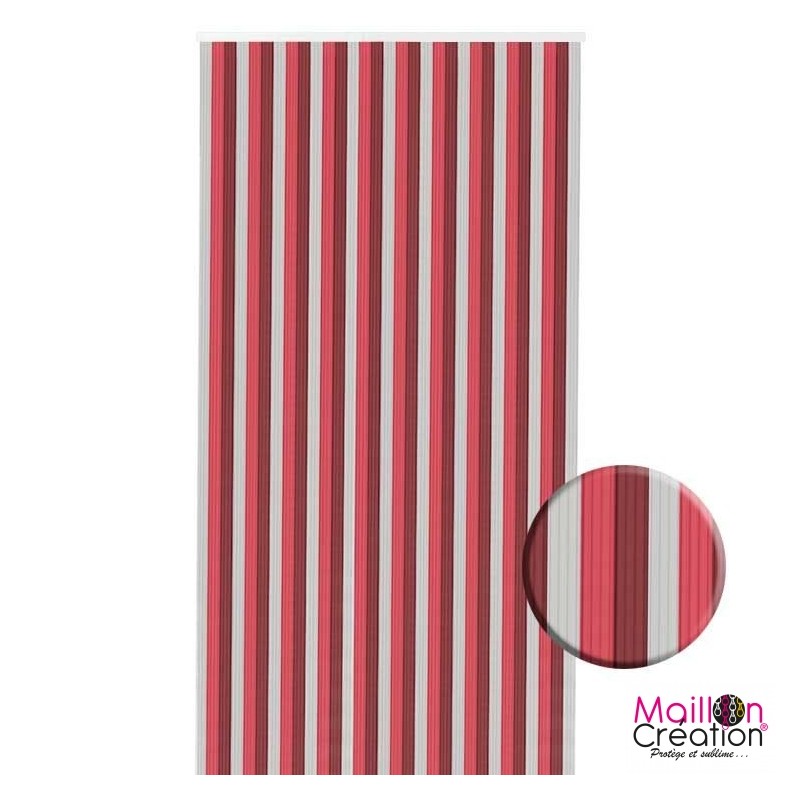 burgundy, gray and pink plastic strip curtain
