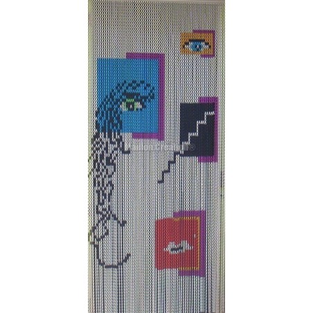 Rideau de porte sur mesure en maille aluminium