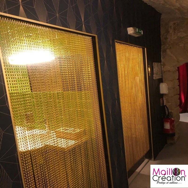 rideau chainette jaune