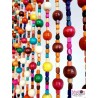 rideaux portière en perles de bois
