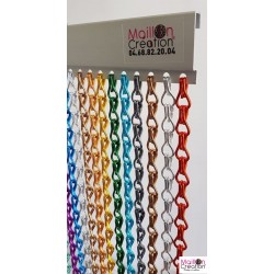 multicolored aluminum curtain with silver bar