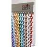 rideau multicolore en aluminium avec barre argent
