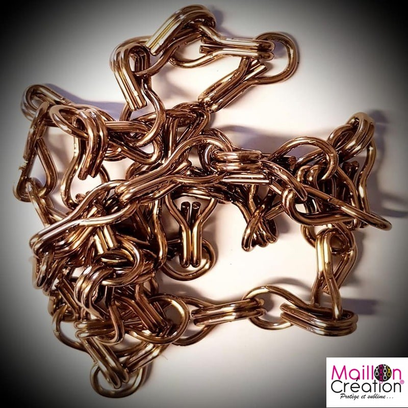 Chaîne au mètre couleur marron glacé pour rideau de porte Chaîne au mètre couleur marron glacé pour rideau de porte
