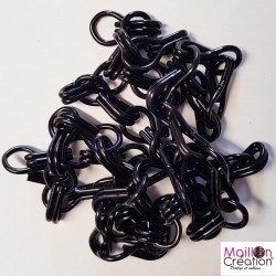 Chain by the meter color black for door curtain