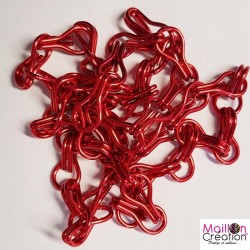 Red aluminum chain by the meter