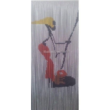 rideau de porte  maille aluminium