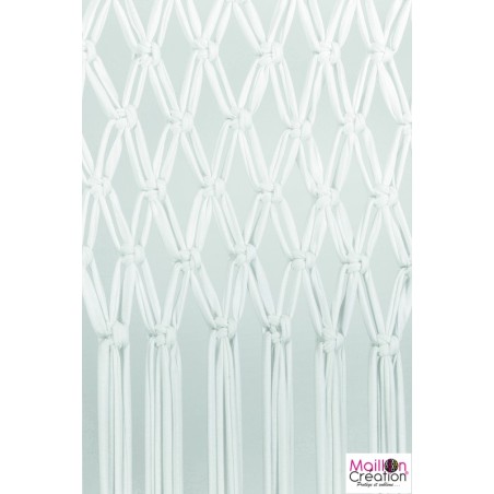 rideau macramé blanc