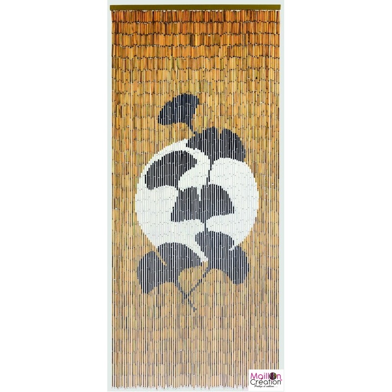 rideau bambou peint à la main