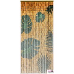 Rideau bambou avec dessin Palme