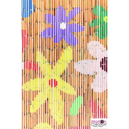 rideau bambou avec dessin