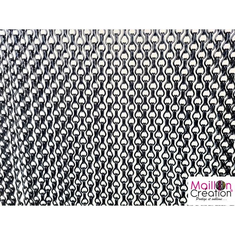 rideau de porte moustiquaire en chaine noir