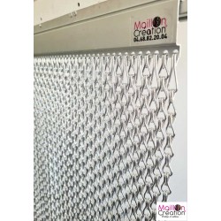 rideau chainette anti mouches et moustiques en chaine argent