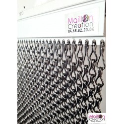 rideau portière en chaine grise