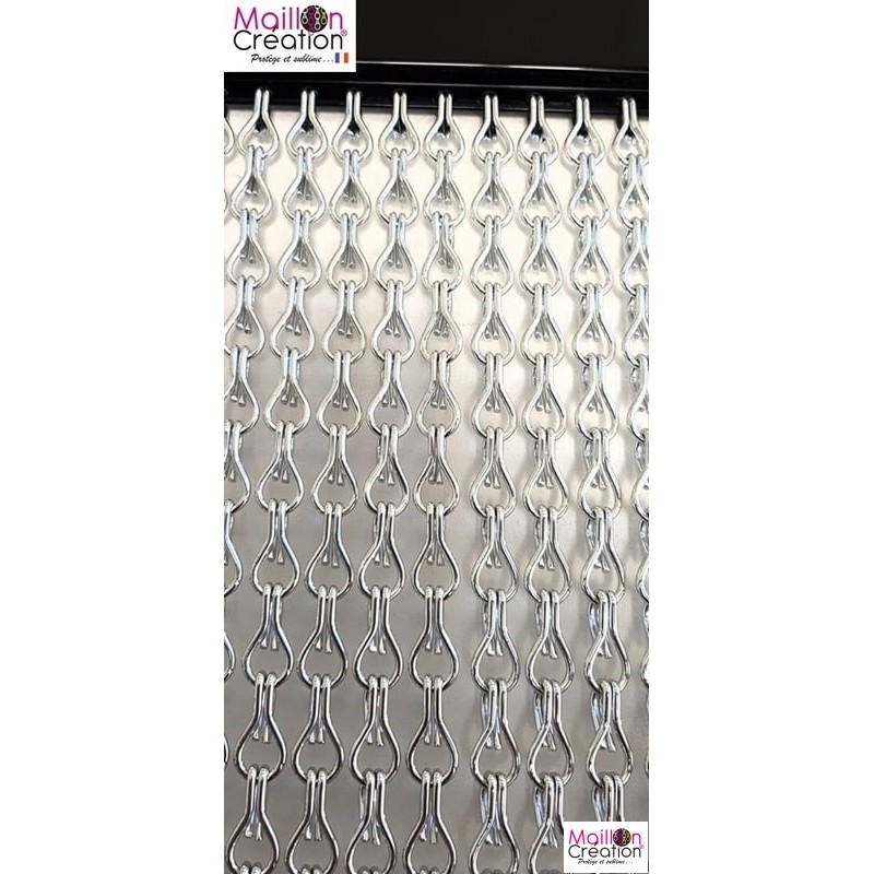 Rideau à Chaînes Aluminium Anti-mouches - 90x214 Cm - Décoration Et Protection Pour Porte, Fenêtre, Terrasse