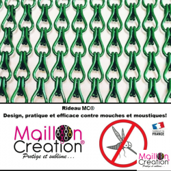 rideau anti mouche à chaînette alu vert