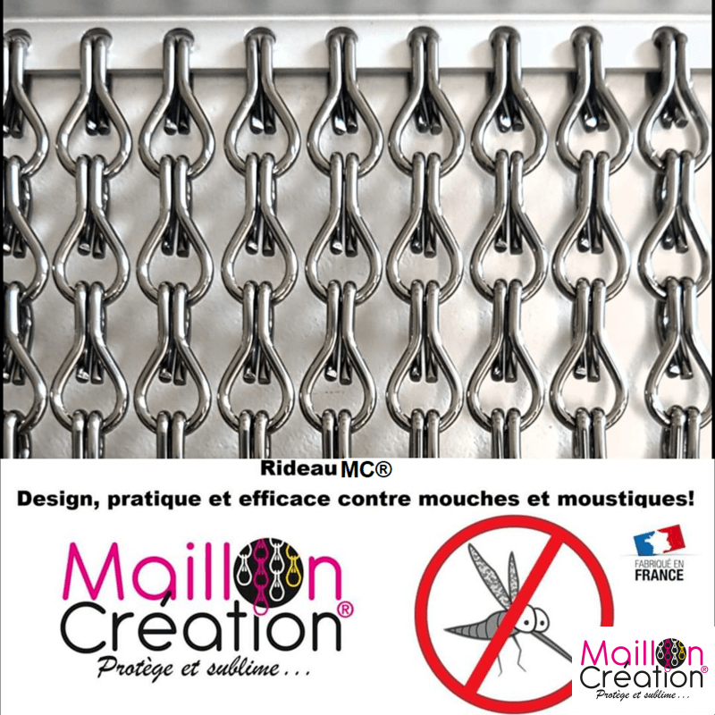 rideau moustiquaire en chaînette aluminium