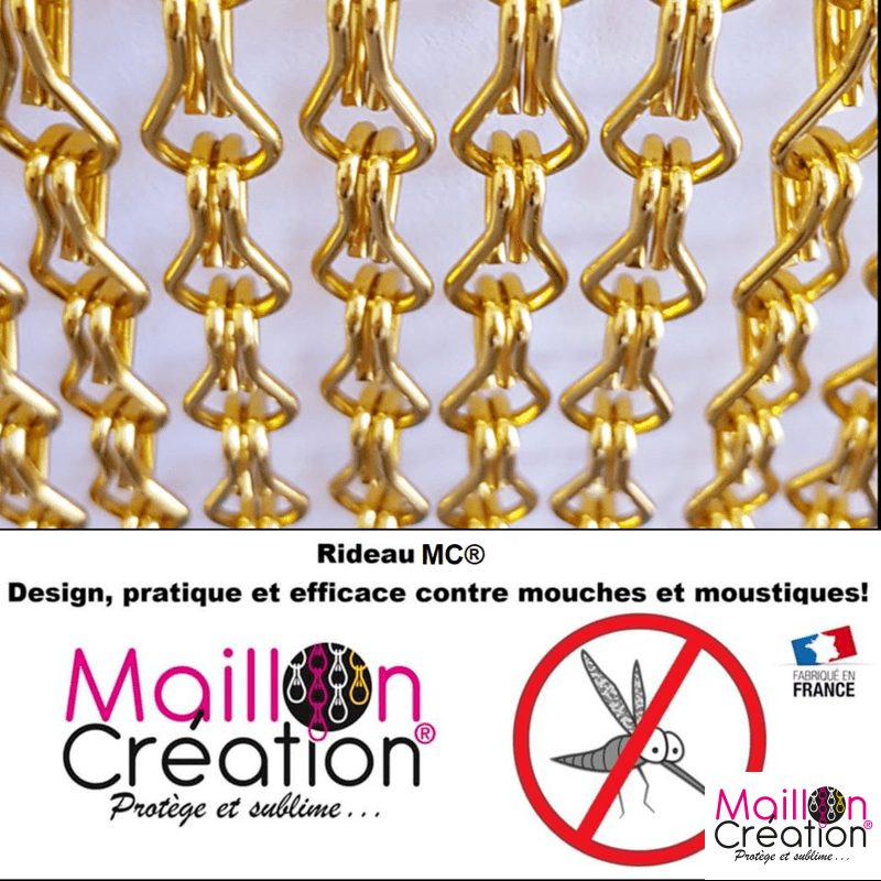 rideau moustiquaire jaune