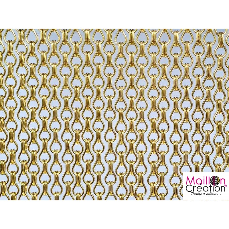 rideau moustiquaire en chaine aluminium jaune