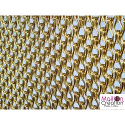 rideau en chaîne très serré jaune