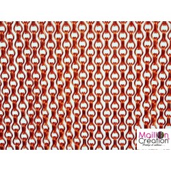 rideau chainette rouge très serré rouge