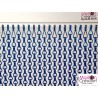 rideau moustiquaire chainette quinconce bleu