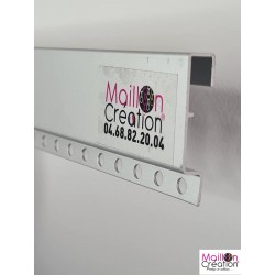 Barre argent pour rideaux en chaîne