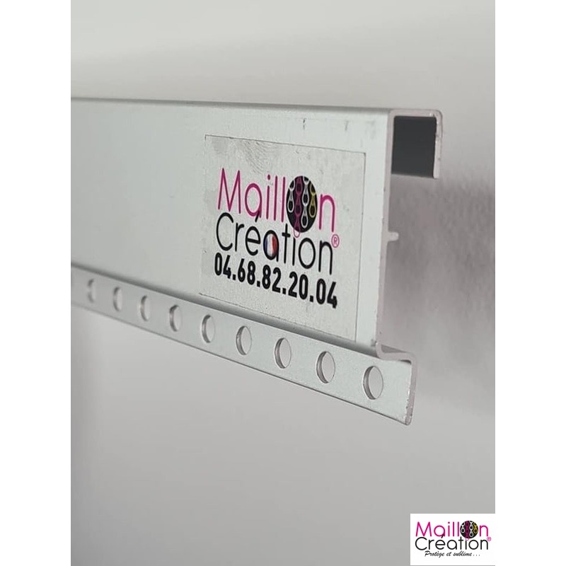 Barre argent pour rideaux en chaîne