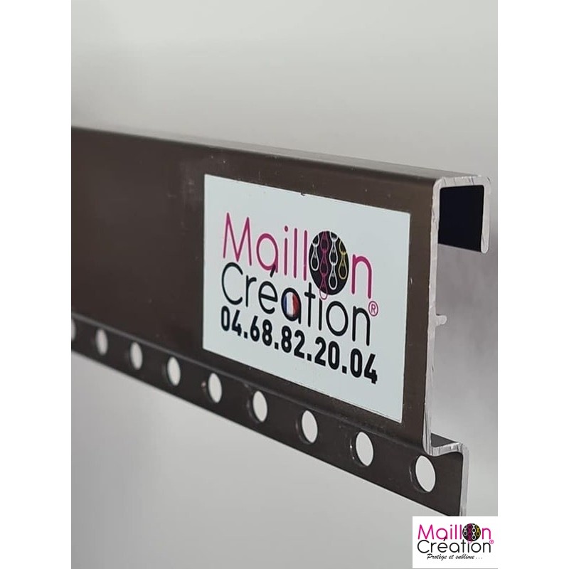 barre marron rideau chainette