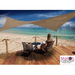 Voile d'ombrage rectangulaire brun havane